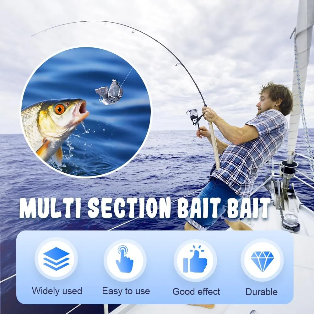 Robotic Fishing Lure, 2025 Upgraded Electric Swimming Lure, Multi Jointed Swimbaits Hard Lures Fishing Tackle for Freshwater & Saltwater