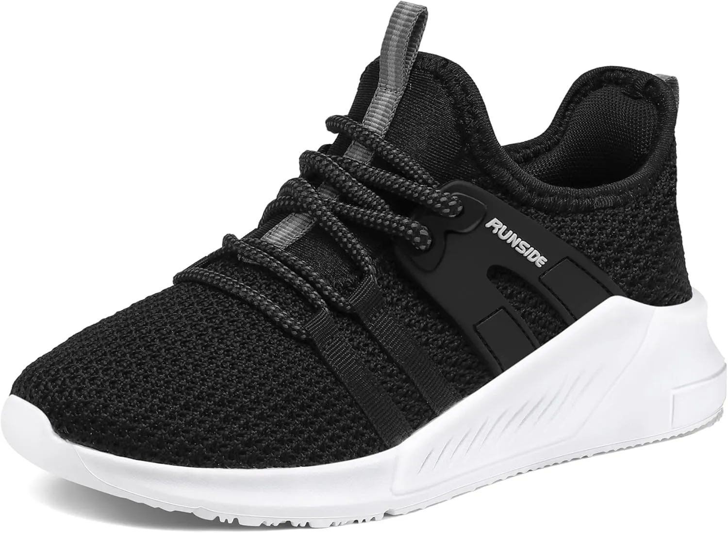 RUNSIDE Boys Girls Tennis Shoes Kids Lightweight Breathable Sneakers Lace-up Running Athletic Shoes for Toddler/Little Kid/Big Kid