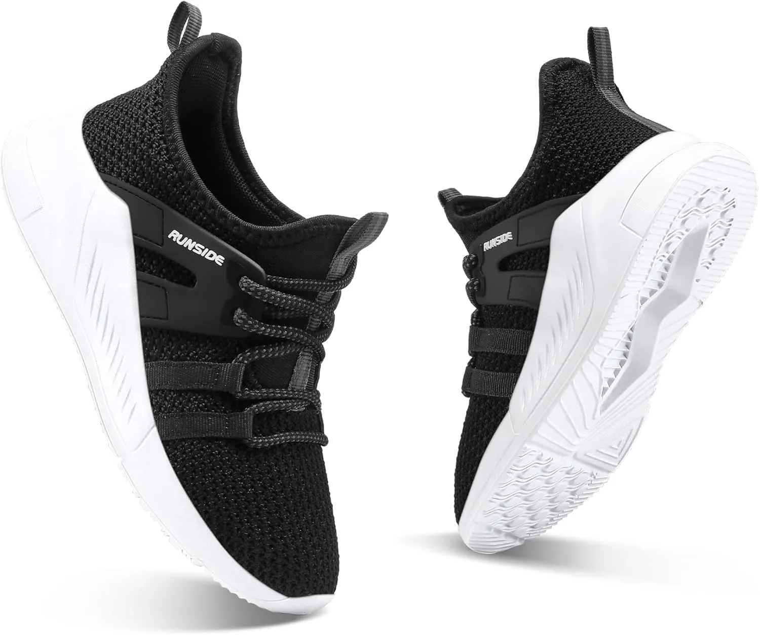 RUNSIDE Boys Girls Tennis Shoes Kids Lightweight Breathable Sneakers Lace-up Running Athletic Shoes for Toddler/Little Kid/Big Kid