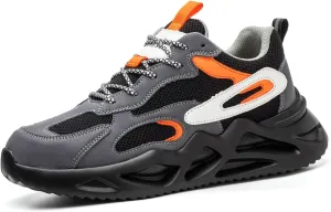 Safety Shoes for Men or Women,EVA Large Sole/Anti-Slip Shading Devise/Strong Grip/Good Anti-Slip wear Resistance,Insulation 6KV,Anti-Slip wear,Comfortable on The feet,39,Grey