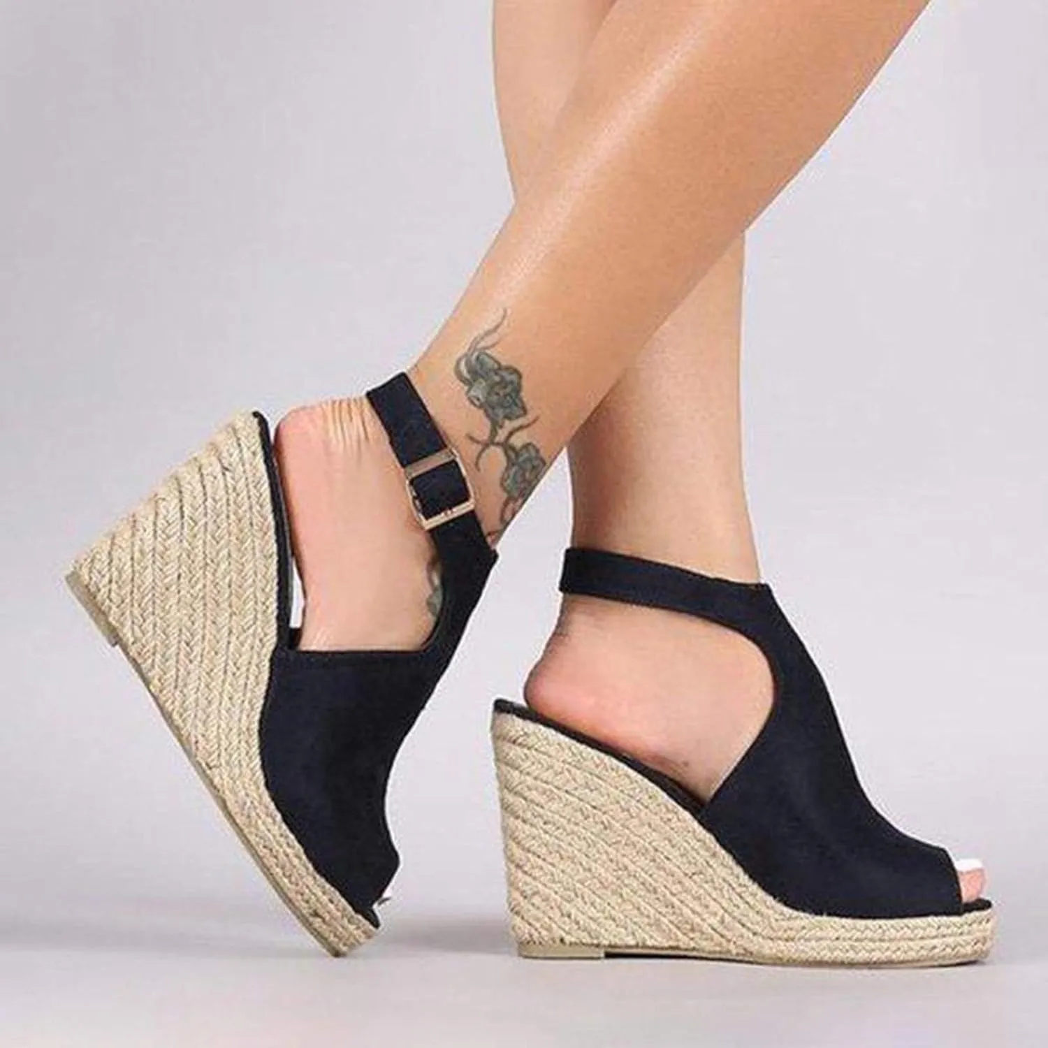 Sandals Women Fashion, Womens Sandals Sexy Hollow Floral Lace Chunky High Heels Peep Toe Platform Boots