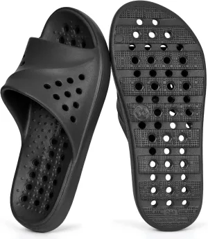 Shower Shoes for Womens Mens Massage Pool Slides with Arch Support Quick Drying Beach Sandals Non Slip Summer Bathroom Indoor House Slippers with Drain Holes