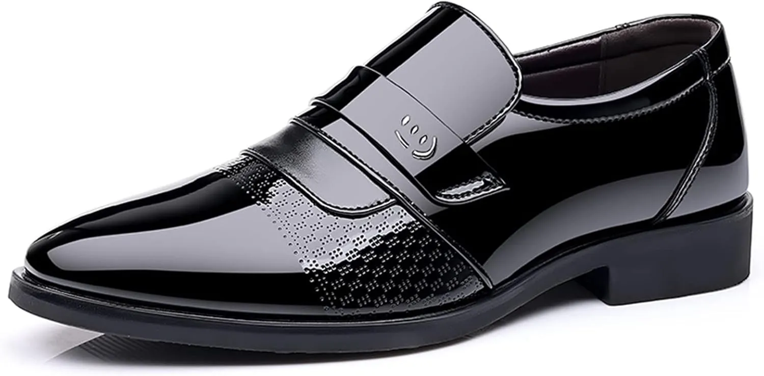 Size 15 White Dress Shoes for Men Fashion Summer and Autumn Men Leather Mens Dress Shoes Modern Classic Slip On Oxfords