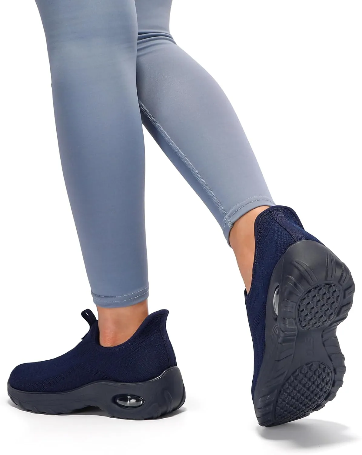 STQ Walking Shoes Women Slip On Sneakers Air Cushion Comfortable Breathable Lightweight Mesh Shoes Shock Absorbing Design Ideal for Plantar Fasciitis All Day Standing