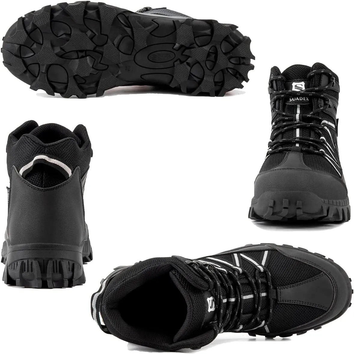 SUADEX Steel Toe Boots for Men Work Safety Indestructible Boots for Women Construction Shoes Composite Toe