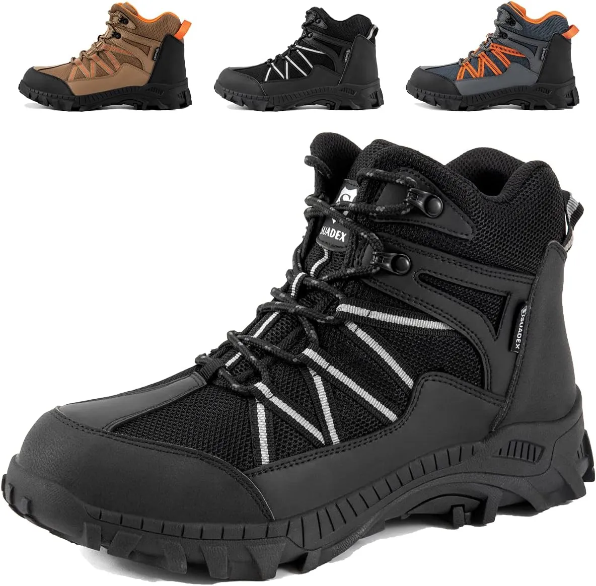 SUADEX Steel Toe Boots for Men Work Safety Indestructible Boots for Women Construction Shoes Composite Toe