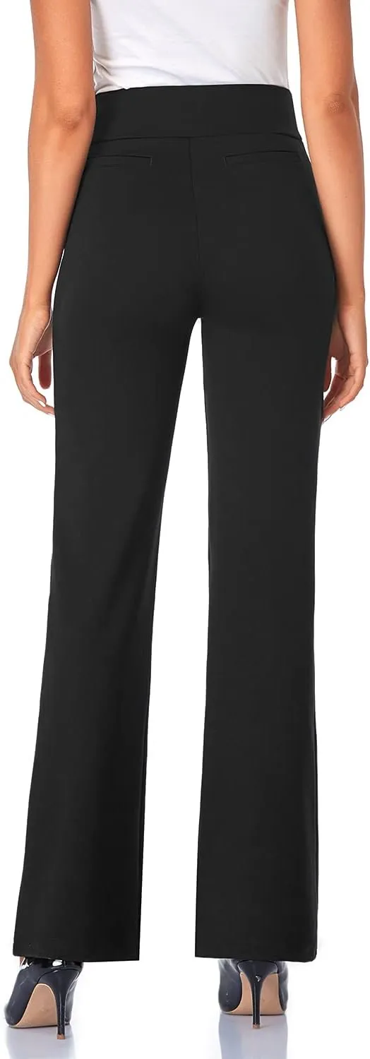 Tapata Women Dress Pants 28"/30"/32"/34" High Waist Stretchy Bootcut Pants Tall, Petite, Regular for Office Business Casual