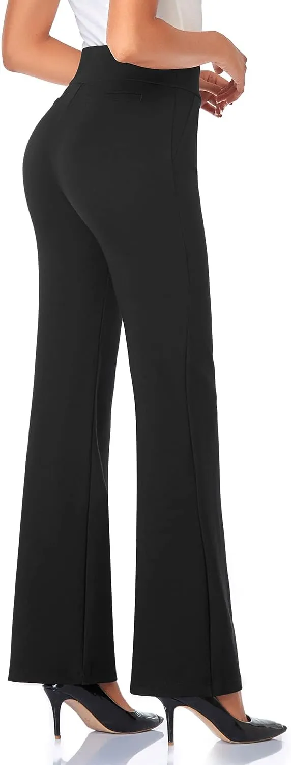 Tapata Women Dress Pants 28"/30"/32"/34" High Waist Stretchy Bootcut Pants Tall, Petite, Regular for Office Business Casual