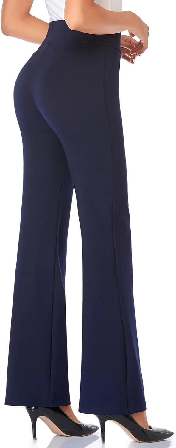 Tapata Women Dress Pants 28"/30"/32"/34" High Waist Stretchy Bootcut Pants Tall, Petite, Regular for Office Business Casual