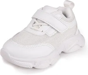 Toddler Baby Girls Boys Tennis White Walking Barefoot Slip on Shoes 18-24 Months Size 5 Wide Toe Box Summer Soft Sole Flexible Dinosaur Cheer Shoes Breathable Outdoor Soccer Rubber Sneakers