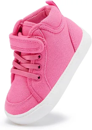 Toddler Boys Girls Walking Shoes High Top Tennis Canvas Sneakers(Infant/Toddler)