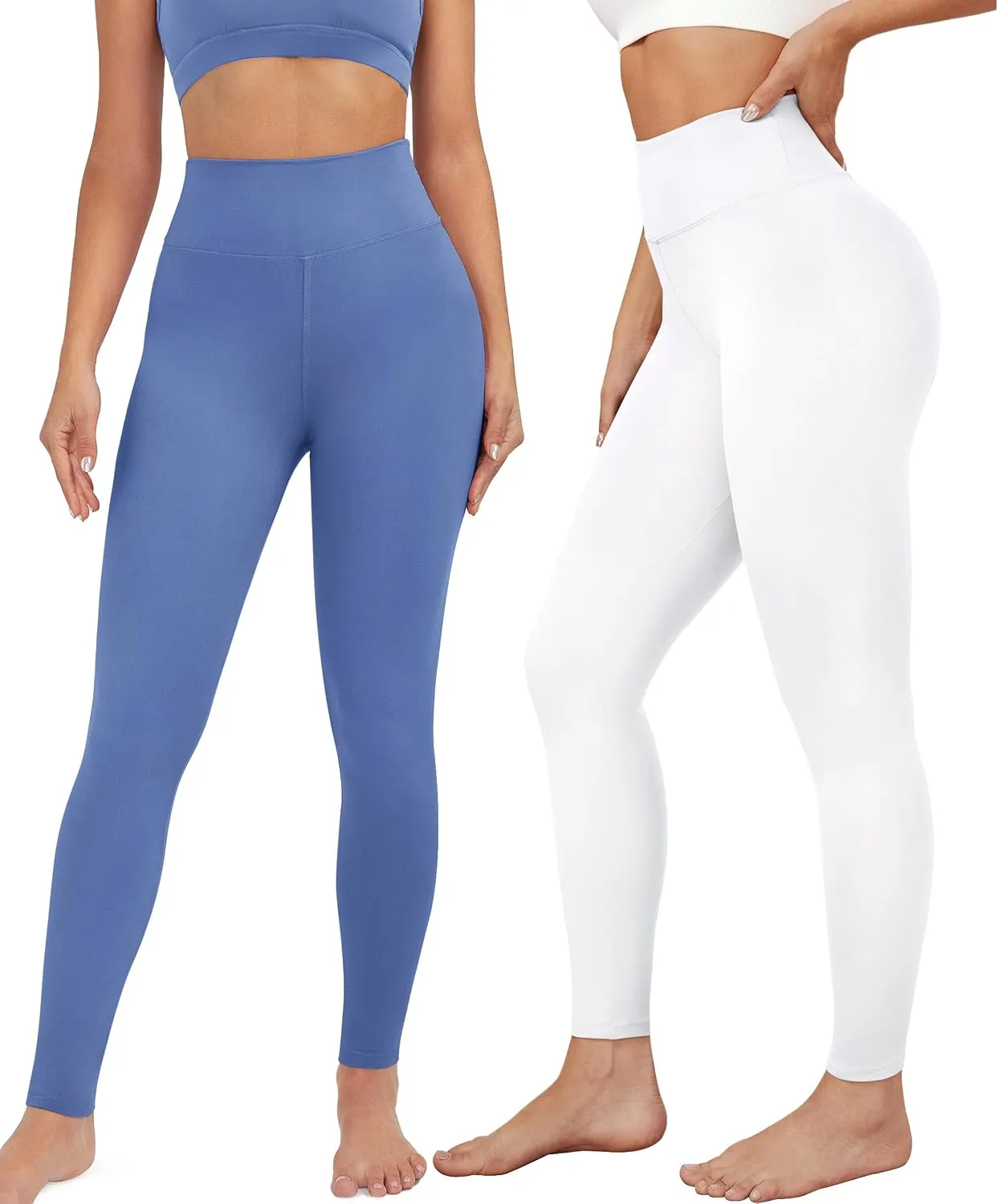 VALANDY High Waisted Leggings for Women Stretch Tummy Control Workout Running Yoga Pants Reg&Plus Size