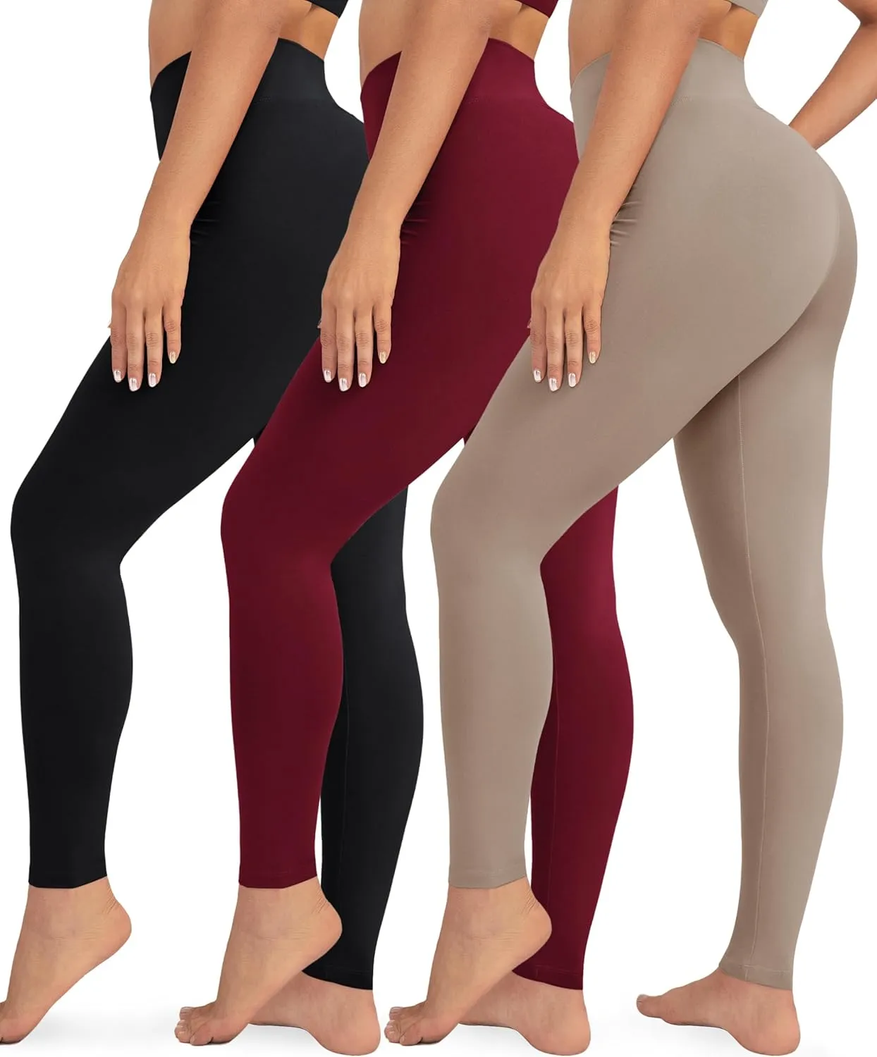 VALANDY High Waisted Leggings for Women Stretch Tummy Control Workout Running Yoga Pants Reg&Plus Size