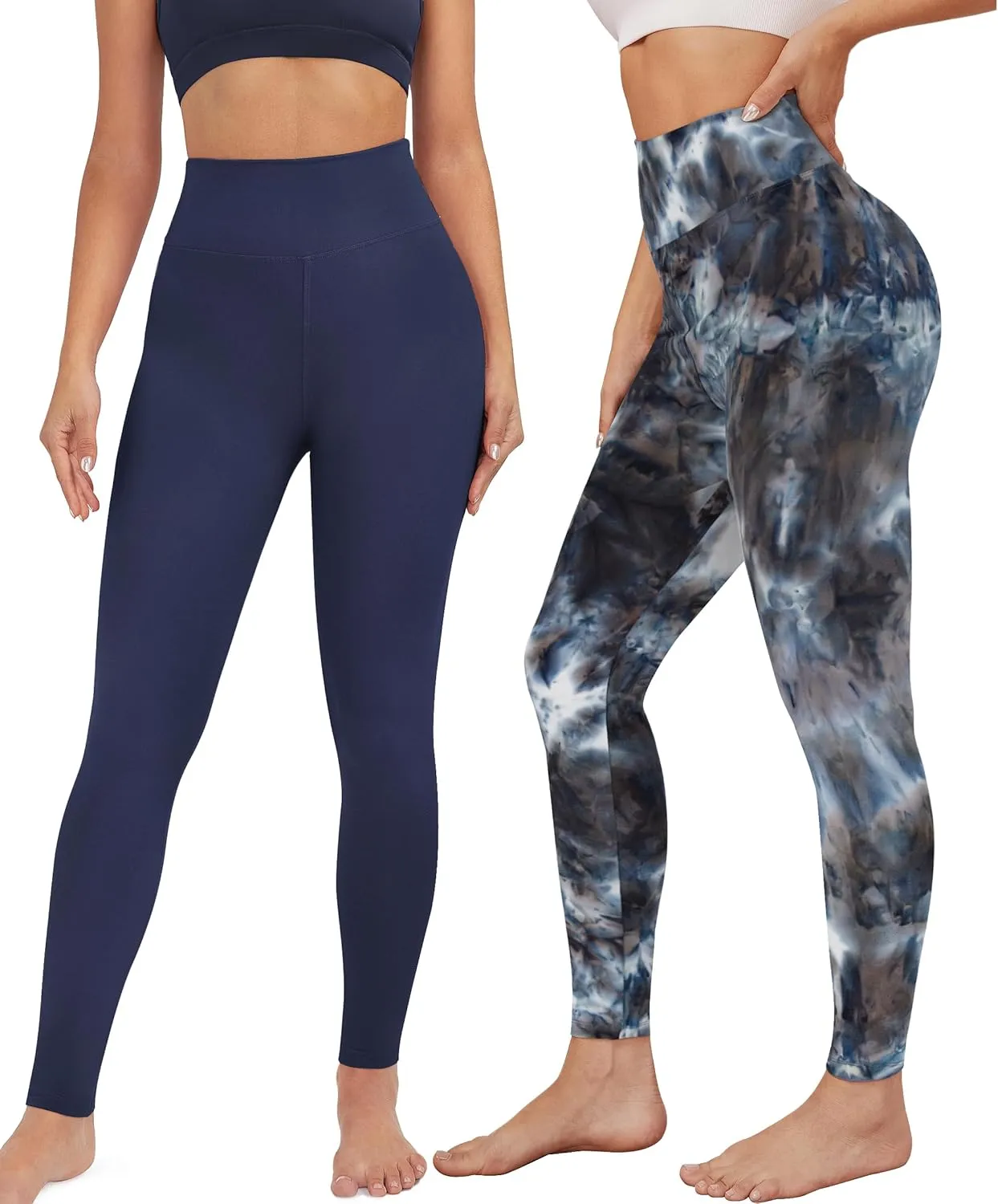 VALANDY High Waisted Leggings for Women Stretch Tummy Control Workout Running Yoga Pants Reg&Plus Size