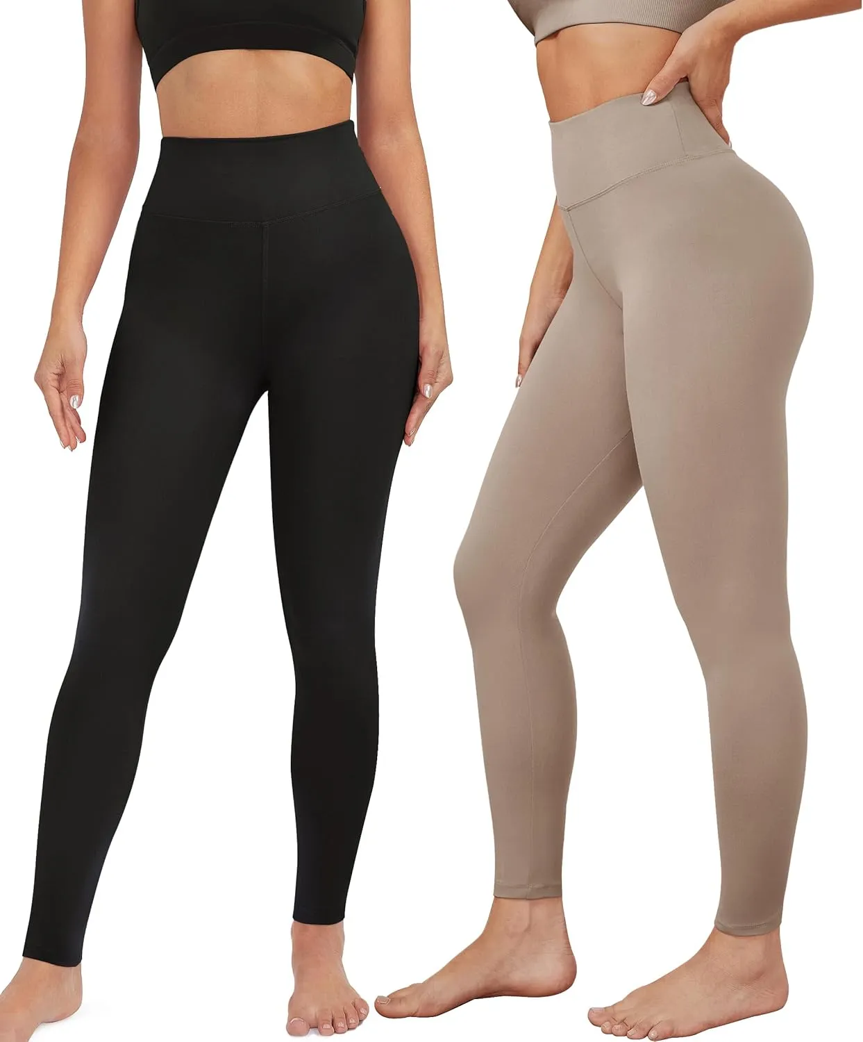 VALANDY High Waisted Leggings for Women Stretch Tummy Control Workout Running Yoga Pants Reg&Plus Size