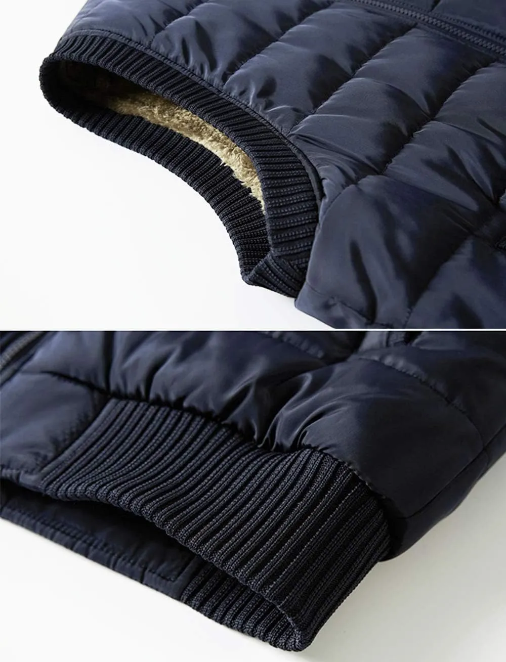 Vcansion Men's Outdoor Stand Collar Fleece Jacket Vest Casual Padded Vest Coats