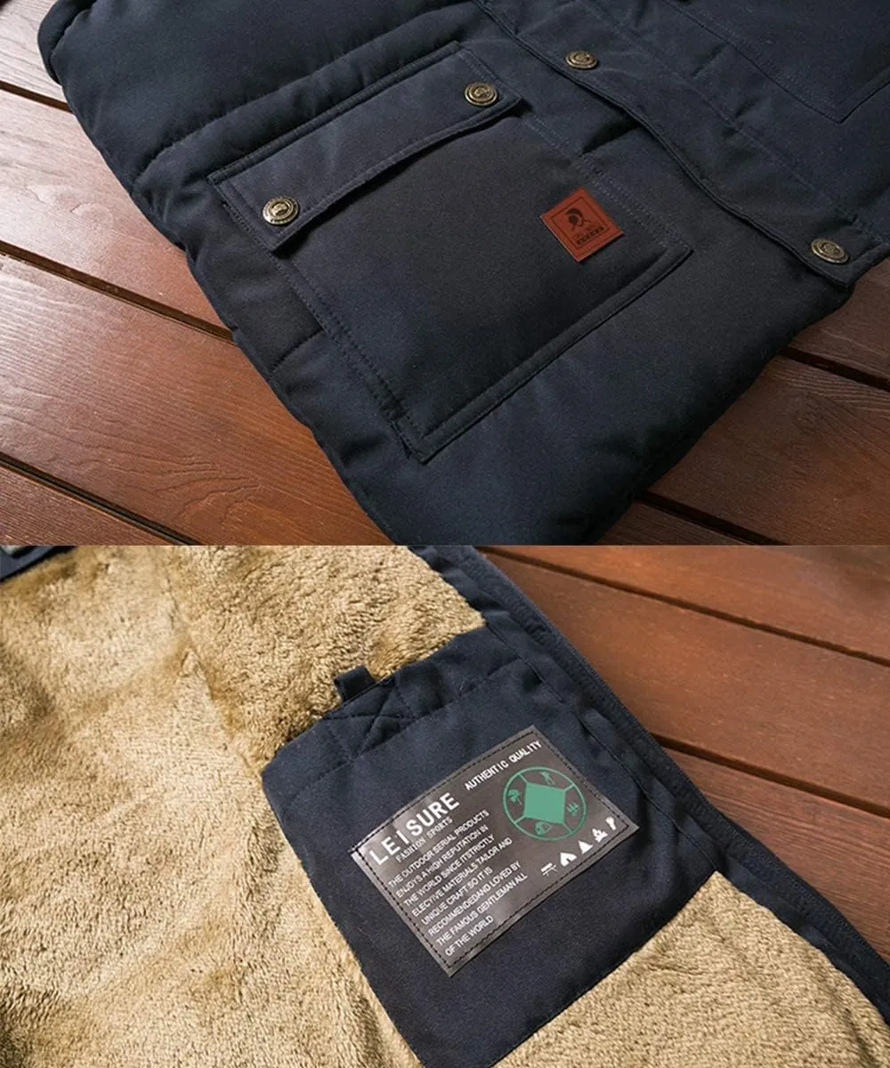 Vcansion Men's Outdoor Stand Collar Fleece Jacket Vest Casual Padded Vest Coats