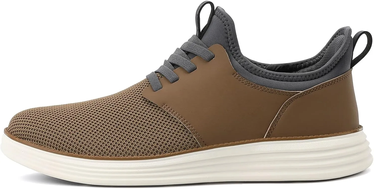 VILOCY Mens Slip On Casual Dress Shoes Hands Free Fashion Sneakers Mesh Tennis Walking Work Shoes Comfortable Breathable Lightweight Non Slip