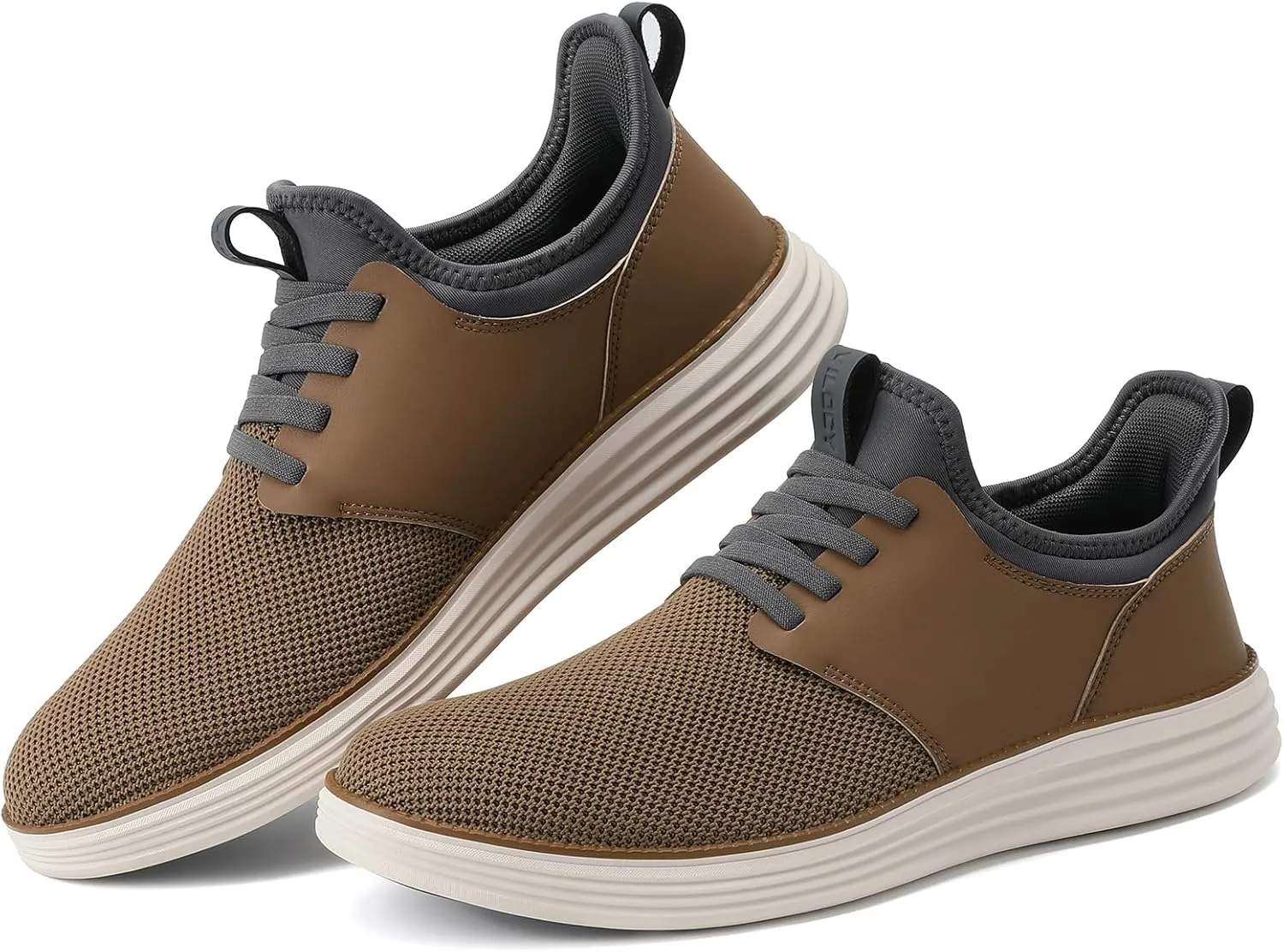 VILOCY Mens Slip On Casual Dress Shoes Hands Free Fashion Sneakers Mesh Tennis Walking Work Shoes Comfortable Breathable Lightweight Non Slip