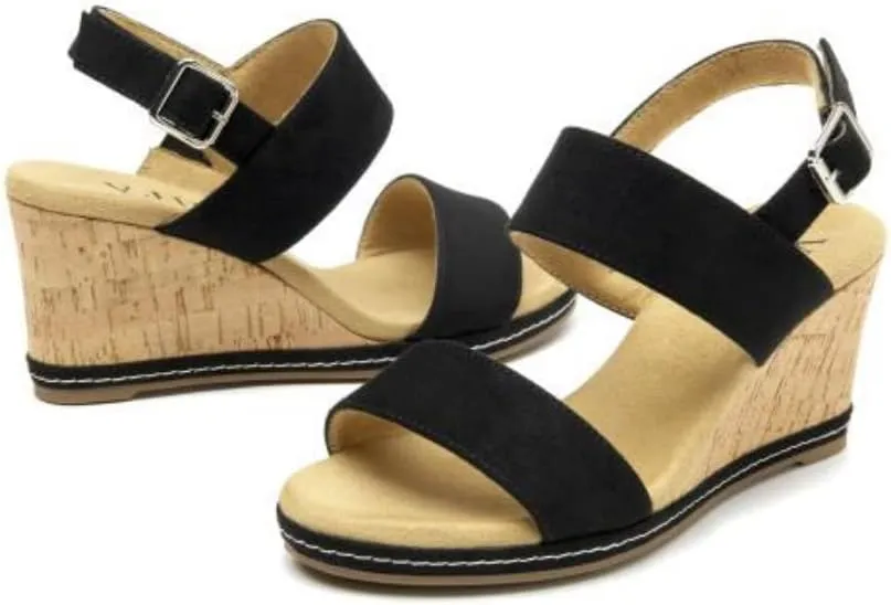 VJH confort Women's Wedge Sandals Buckle Straps Cork Platform Comfort Slingback Dress Open Toe Sandals