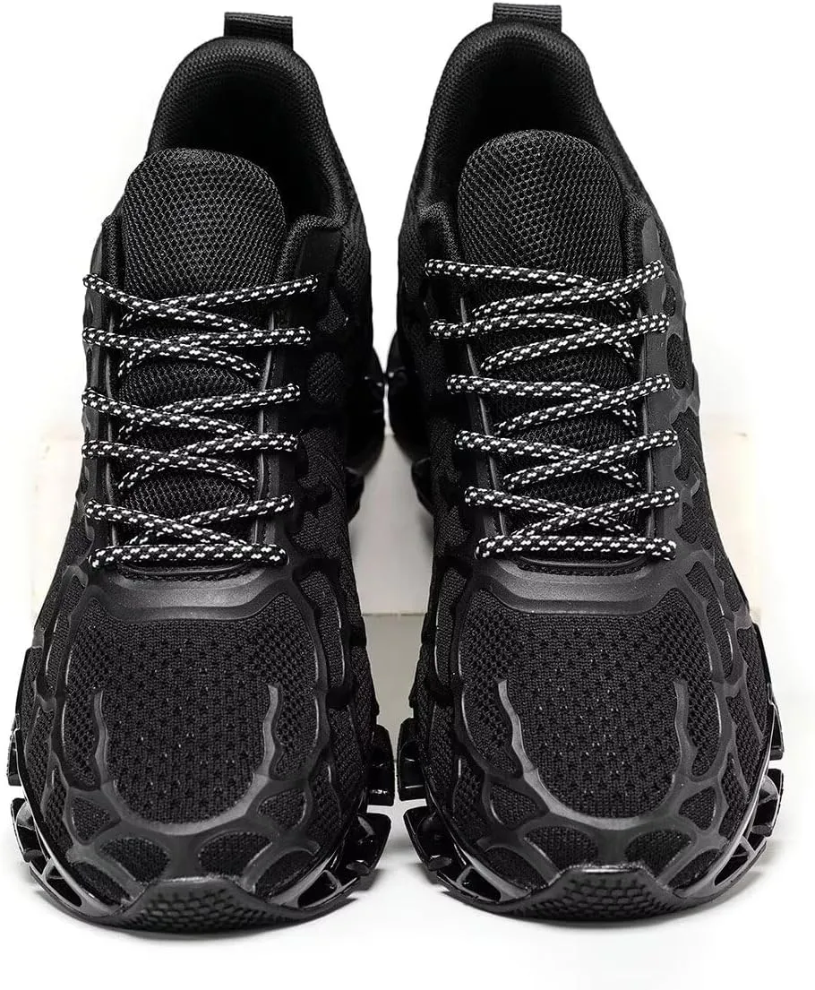 Vooncosir Men's Fashion Sneakers Breathable Mesh Running Shoes Blade Non Slip Soft Sole Casual Athletic Walking Shoes