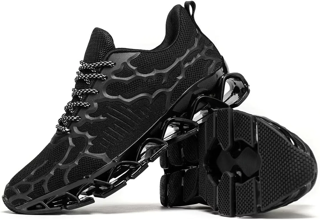 Vooncosir Men's Fashion Sneakers Breathable Mesh Running Shoes Blade Non Slip Soft Sole Casual Athletic Walking Shoes