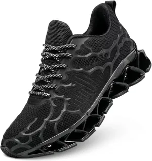 Vooncosir Men's Fashion Sneakers Breathable Mesh Running Shoes Blade Non Slip Soft Sole Casual Athletic Walking Shoes