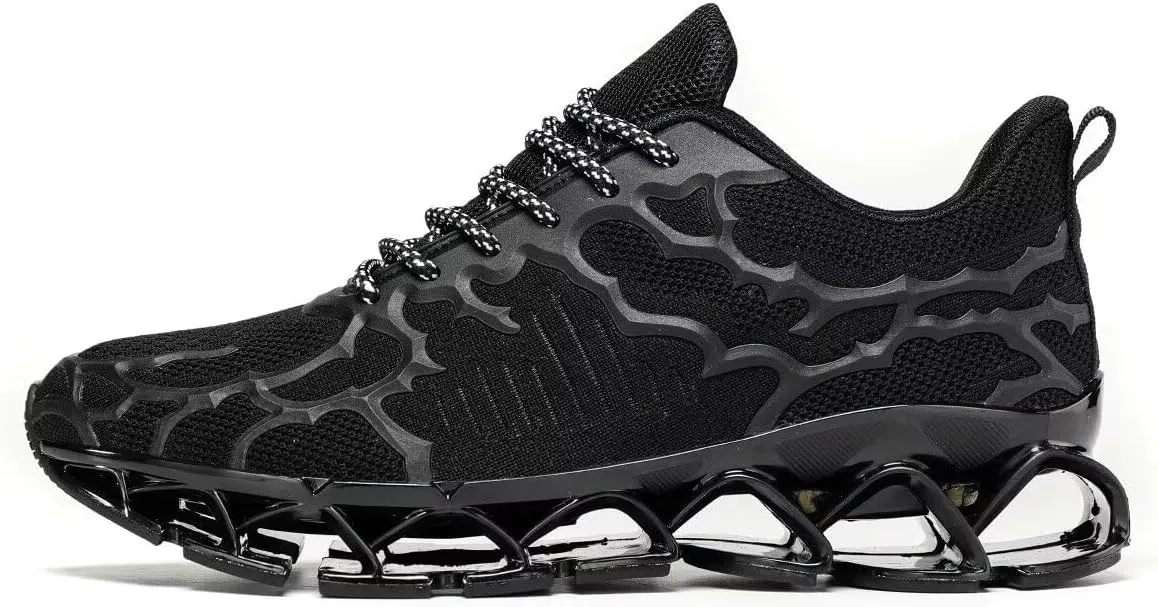 Vooncosir Men's Fashion Sneakers Breathable Mesh Running Shoes Blade Non Slip Soft Sole Casual Athletic Walking Shoes