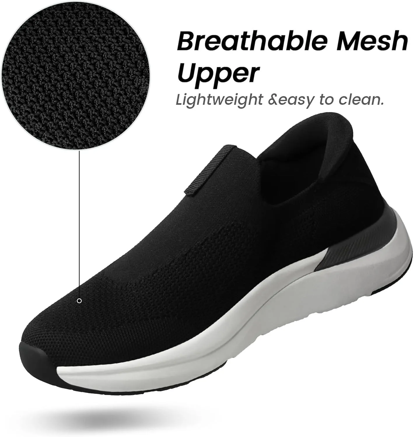 Walking Shoes for Women- Lightweight, Slip On, Breathable Sneakers for Running, Walking, Jogging, Gym