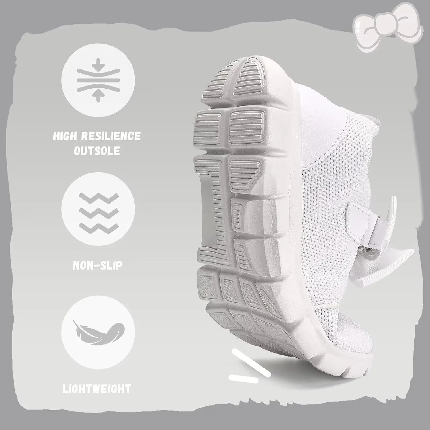WateLves Girls Sneakers Lightweight Walking Shoes Comfortable Running Tennis Shoes for Toddler Little Kid/Big Kid