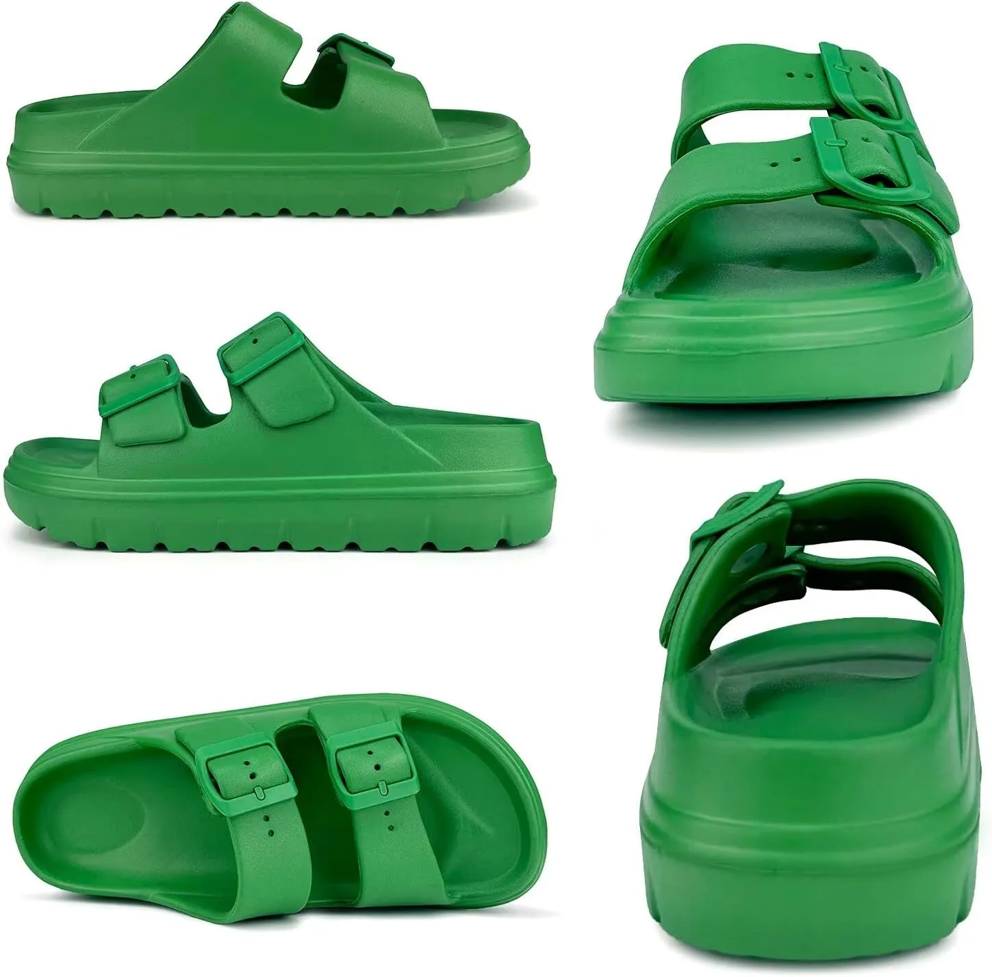 Women Platform Sandals with Arch Support, Adjusetable Buckles Chunky Eva Slides for Woman, Comfortable Lightweight Summer Sandal for Beach,Walking,Sandalias de Plataforma Para Mujer
