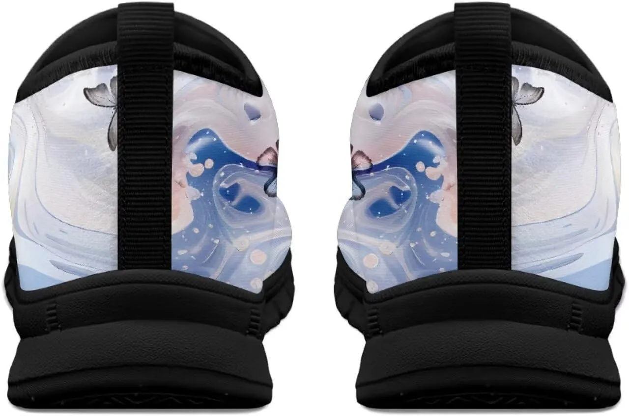 Women Sports Air Running Sneakers Lightweight Slide-in Casual Walking Shoes（Black Sole）