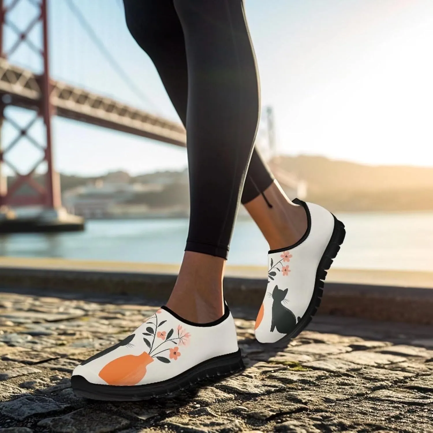 Women Walking Sneakers Fashion Ladies Slip On Shoes Travel Shoes