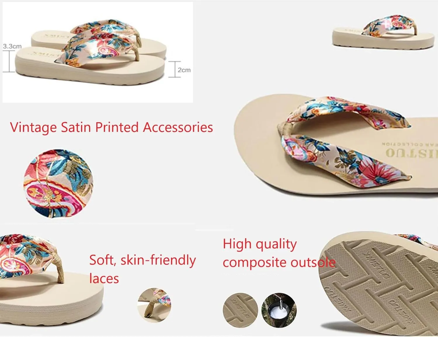 Women's Arch Support Flip Flops Comfort Yoga Flops Thick Bottom Cushioned Padded Sandals Beach Pool Flip Flops Sandals