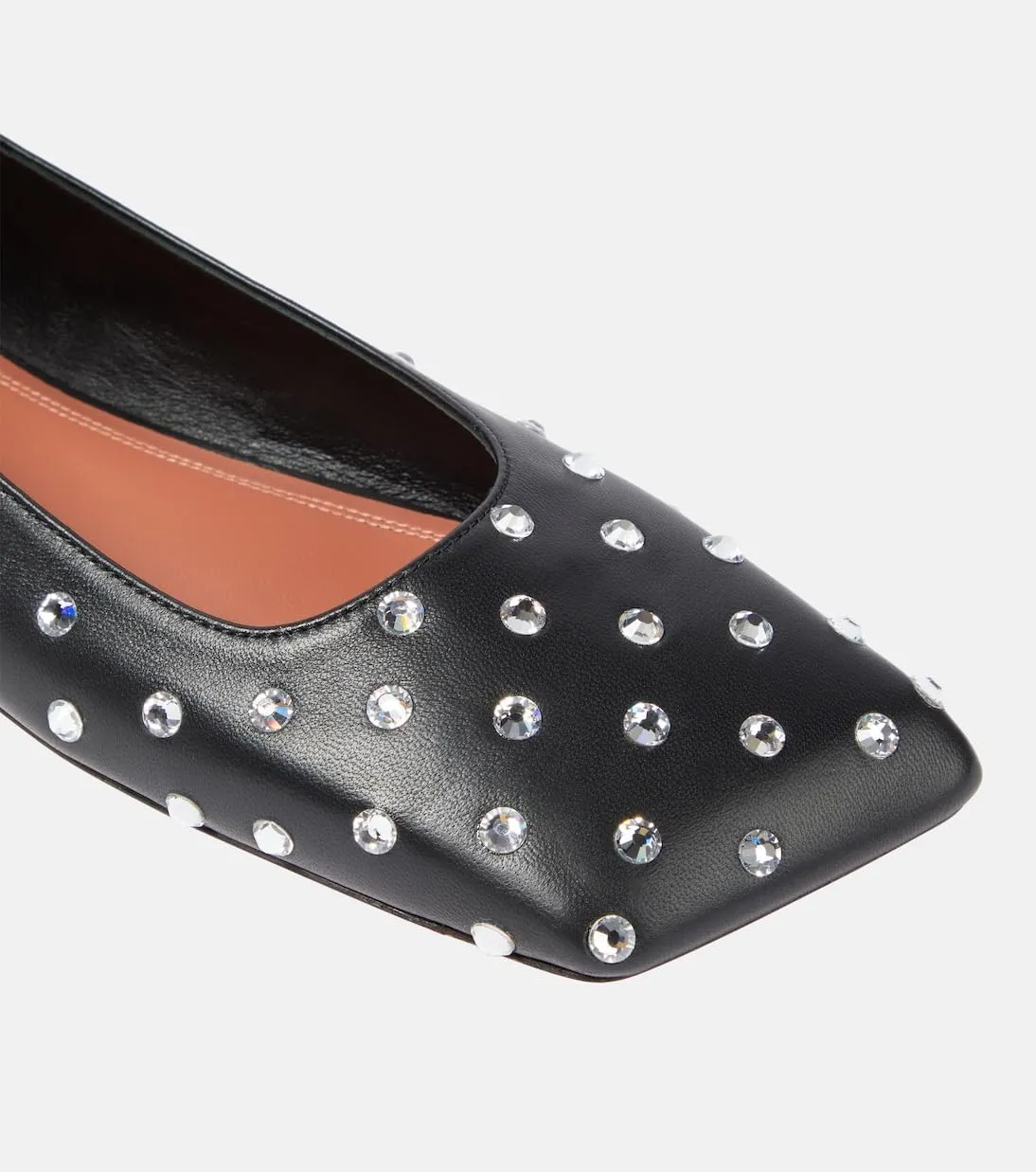 Women's Ballet Flats Ankle Strap Ballerina Flats Rhinestone Lace Up Square Toe Gliter Loafers Dressy Casual Flats for Wedding Party