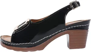 Women's Casual Thick Heel Fish Mouth Thick Sole Women's Slippers Fashionable Open Toe Tan Sandals for Women Low