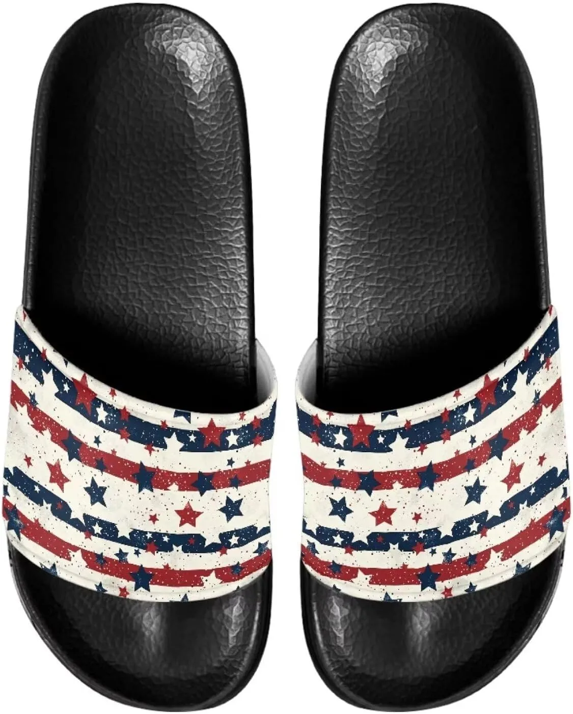Women's Flat Sandals Comfortable Slip On Leather Slide Sandals, Women's Slide Sandals Size 6-13.5