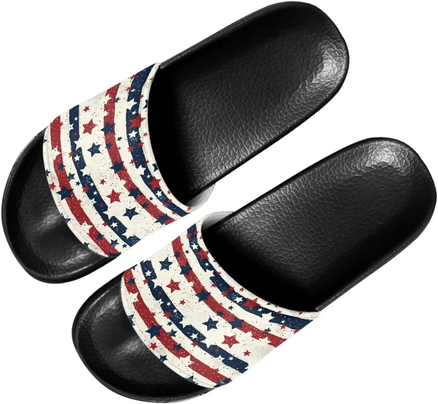 Women's Flat Sandals Comfortable Slip On Leather Slide Sandals, Women's Slide Sandals Size 6-13.5