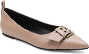 Womens Flat Shoes Pointed Toe Flats Slip-On Shoes Buckle Design Flats Comfortable Casual Dressy Shoes