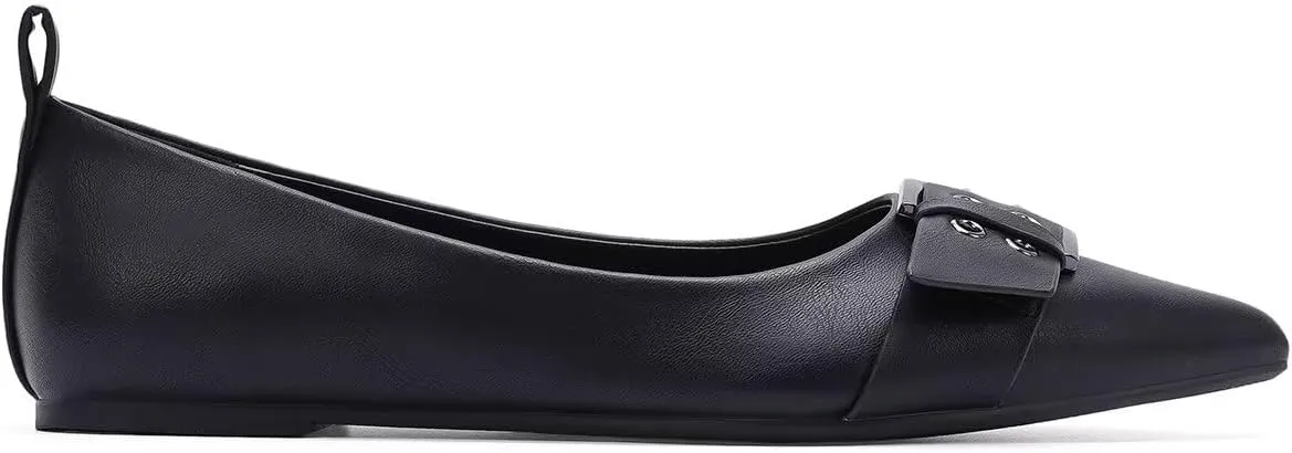 Womens Flat Shoes Pointed Toe Flats Slip-On Shoes Buckle Design Flats Comfortable Casual Dressy Shoes