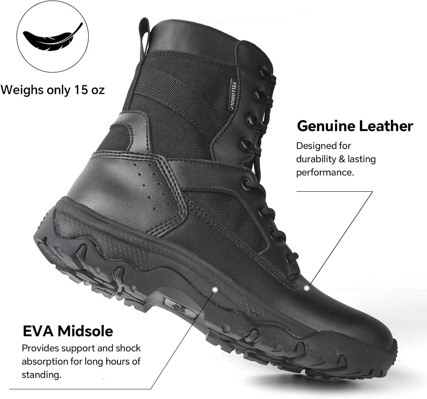 Women's Lightweight Tactical Work Boots Military Combat Motorcycle Boots For Women 8 Inch Army Desert Boots