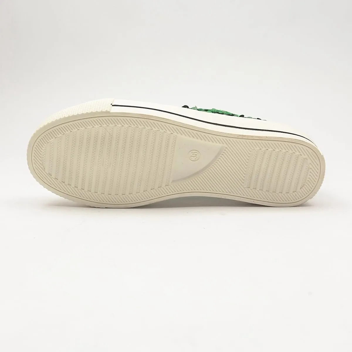 Women's Platform Sneakers – Lightweight Lace-Up Canvas Sneakers with Sequin Embellishment, Anti-Slip Sole & Wear-Resistant Design for Casual & Fall Fashion