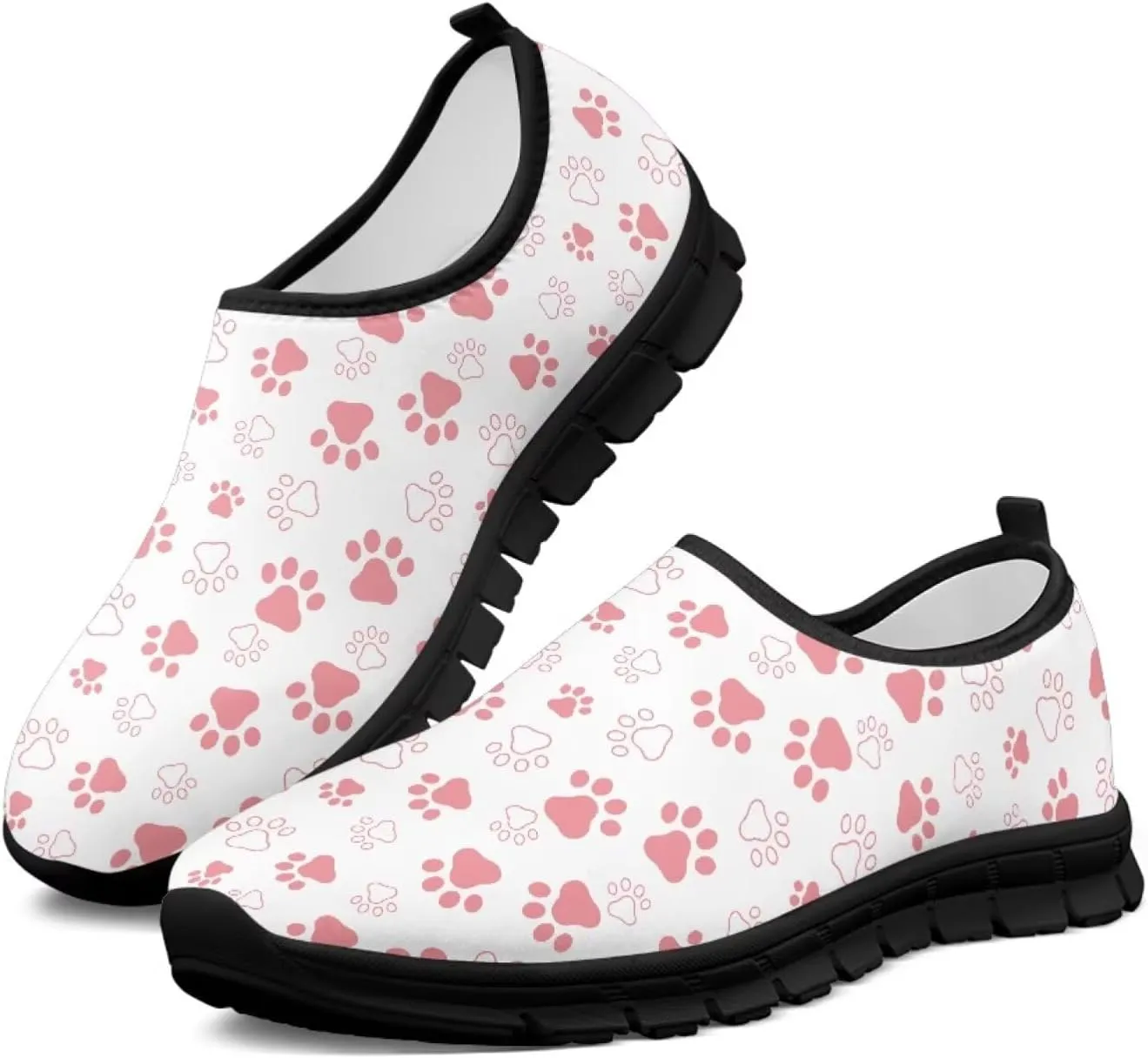 Women's Slip on Sneakers Casual Shoes Loafers Non Slip Breathable Comfortable Walking Sneakers Gifts for Women Girls Black Sole Size 5.5-11.5