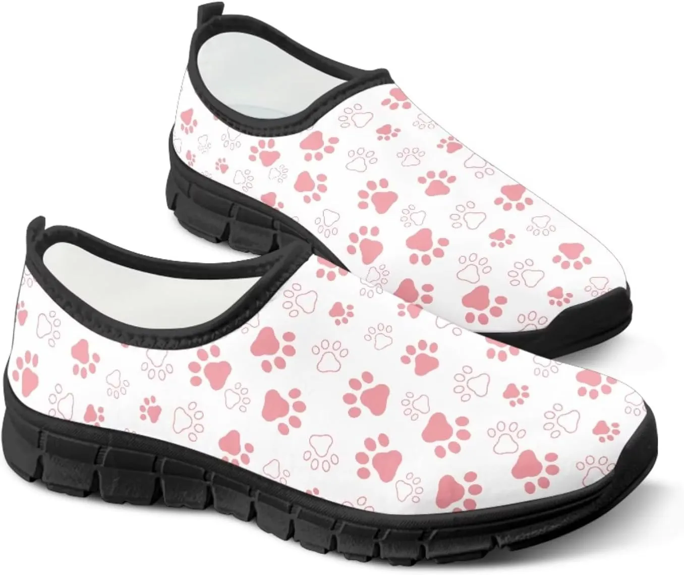 Women's Slip on Sneakers Casual Shoes Loafers Non Slip Breathable Comfortable Walking Sneakers Gifts for Women Girls Black Sole Size 5.5-11.5