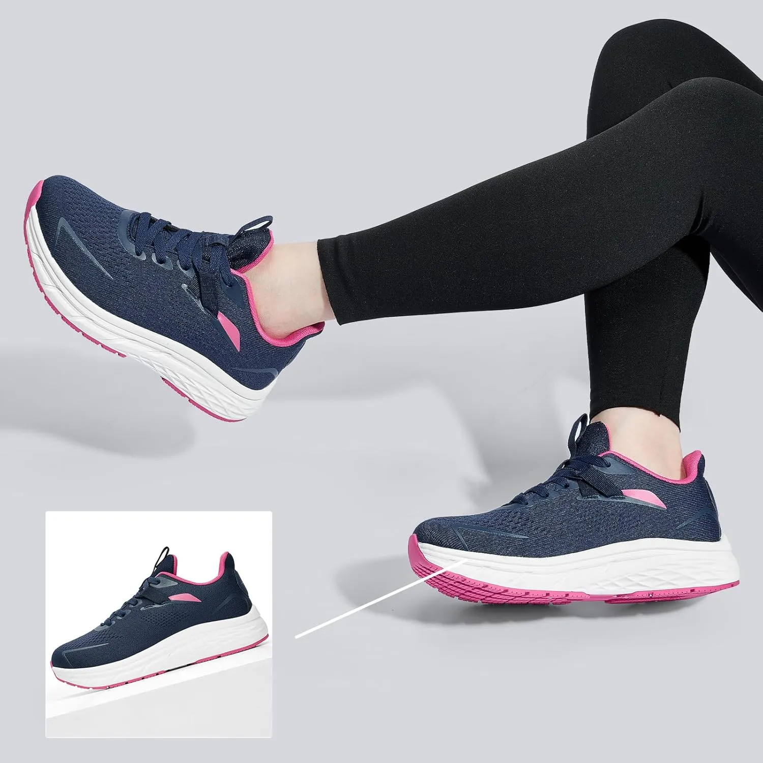 Womens Walking Shoes Wide Toe Box Running Tennis Shoes Lightweight Breathbale Wide Sneakers Cushioning Comfort Gym Workout Athic Shoes Wide Width