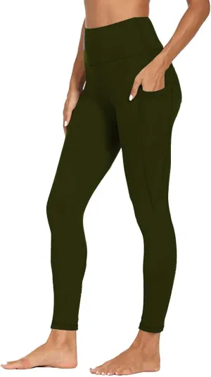 Women's Workout Leggings | High Waisted Compression Gym Tummy Control Athletic Yoga Pants with Pockets