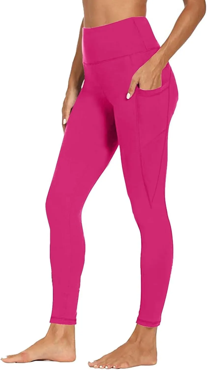 Women's Workout Leggings | High Waisted Compression Gym Tummy Control Athletic Yoga Pants with Pockets