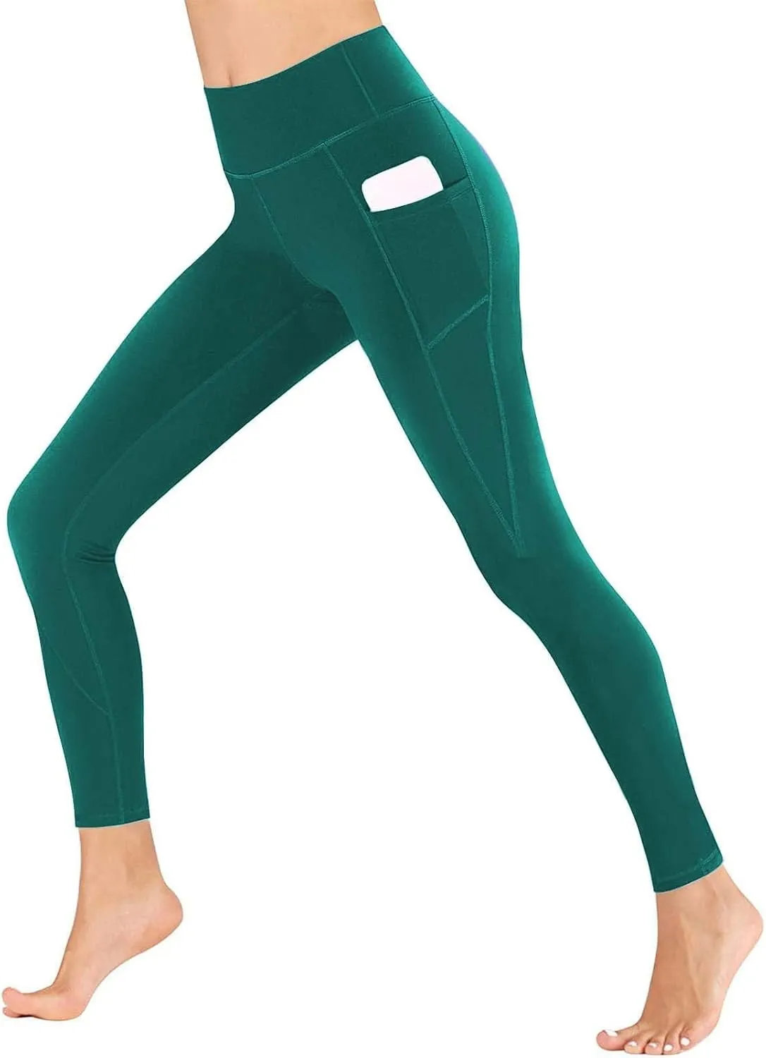 Women's Workout Leggings | High Waisted Compression Gym Tummy Control Athletic Yoga Pants with Pockets