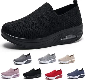 Womens Woven Orthopedic Shoes Walking Comfortable Breathable Non Slip Work Soft Women Shoe on Arch Support for Plantar Fasciitis Women's Sneakers