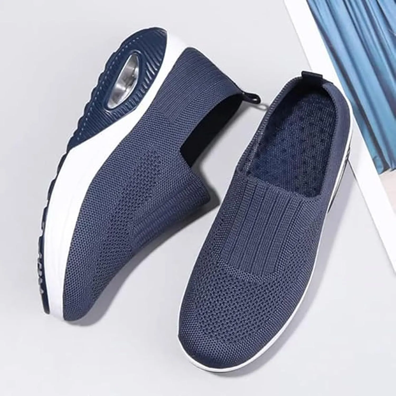 Womens Woven Orthopedic Shoes Walking Comfortable Breathable Non Slip Work Soft Women Shoe on Arch Support for Plantar Fasciitis Women's Sneakers